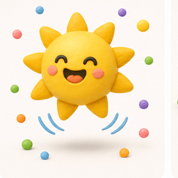 cheerful / elated vocabulary illustration