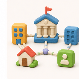 system / institution vocabulary illustration